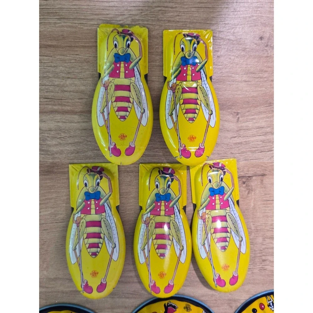 Vintage Tin Noisemaker Large Lot 18 US Metal Toy Mfg Co Clown Cricket Mariachi